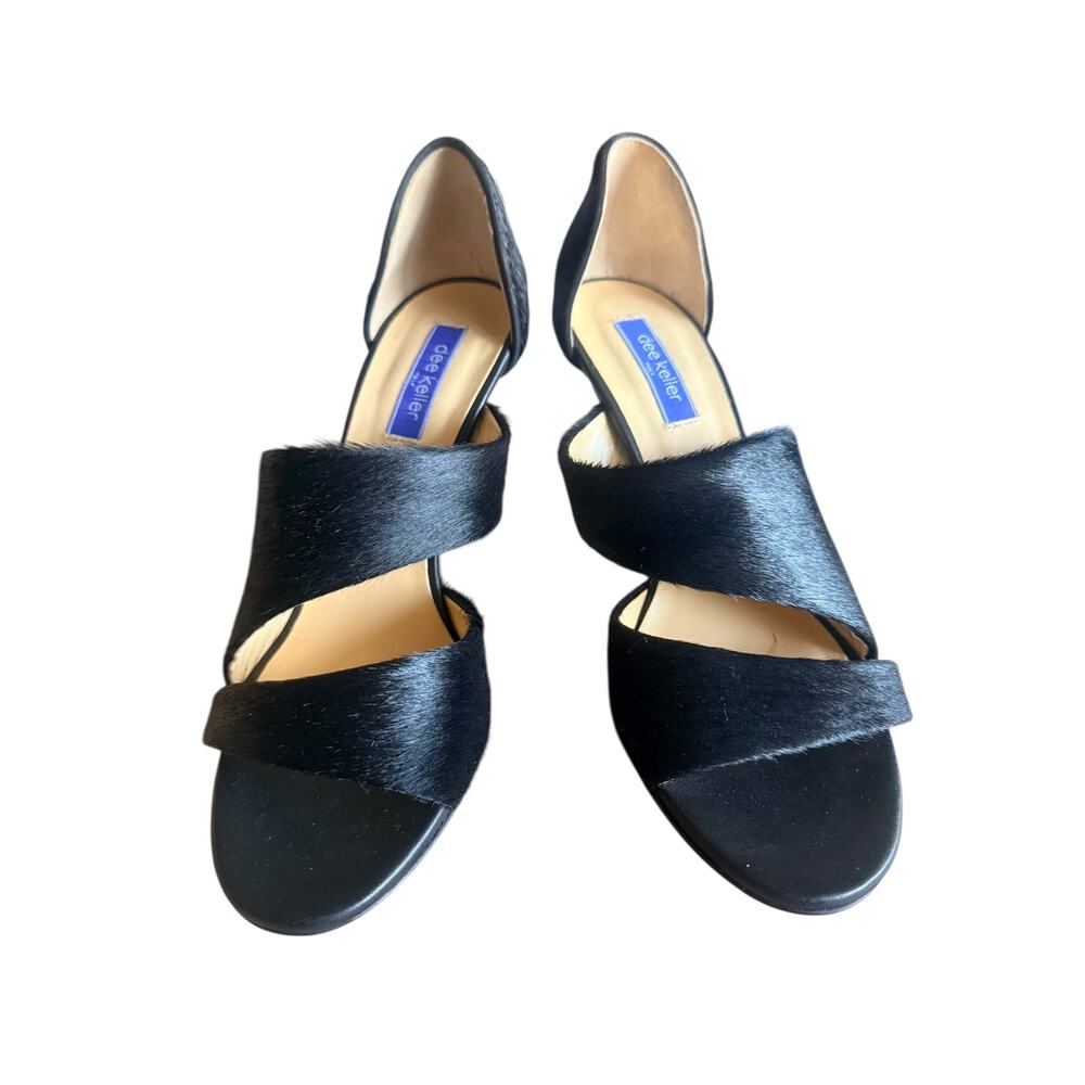 Dee Keller "Vero Cuoio" Black Calf Hair / Pony Hair Stiletto Heels Sz. 7.5 NWOB